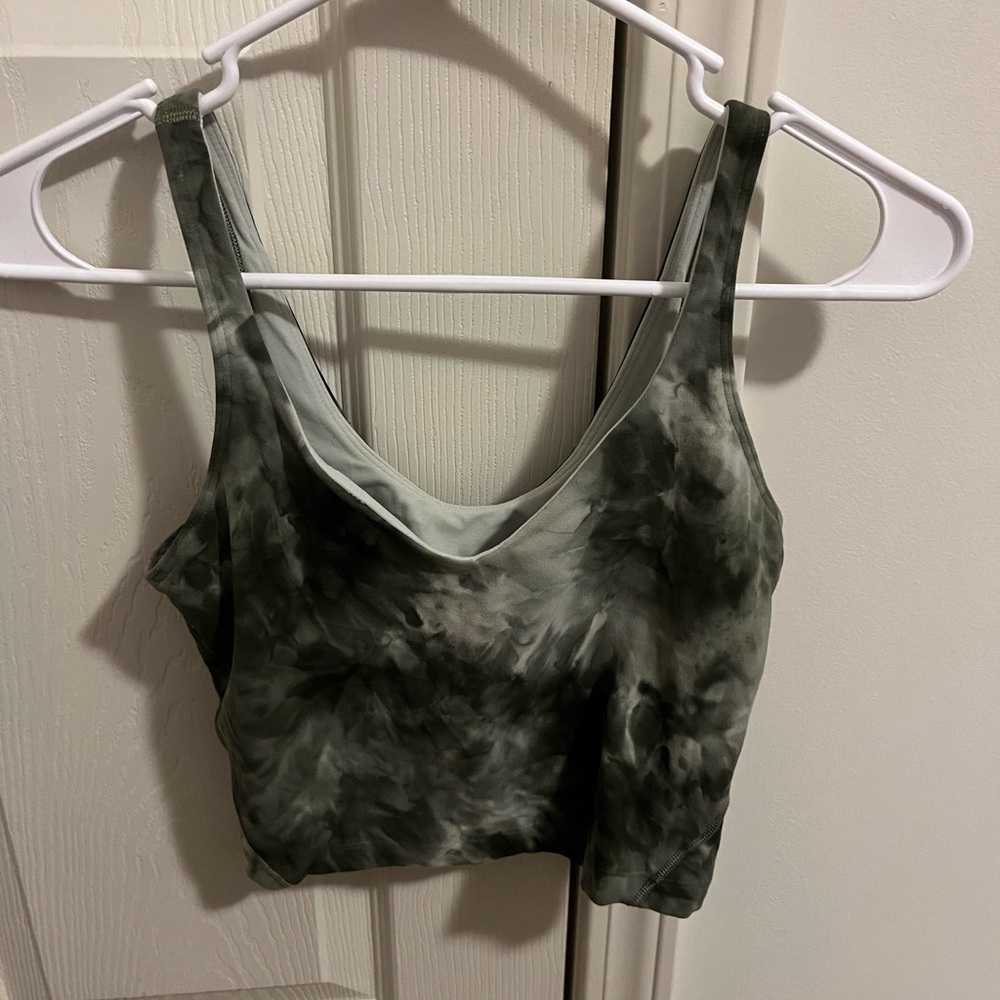 Lululemon green tie die align tank top